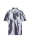 Patterned Ribbed Oversize Shirt