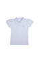 Girl's School Uniform Lacoste Polo Collar Short Sleeve Cotton T-Shirt White Basic School T-Shirt - 2