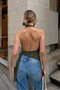 Women's Khaki Buckle Crop 216 - 2