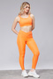Women's Thin Strap Sports Set High Waist Leggings Crop Top Fitness Combination - 2