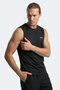 Hazzar I Men's Sleeveless Black T-Shirt - 6