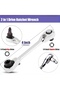 2 in 1 72T Mini Ratchet Wrench, 90° Right Angle Small Ratchet Screwdriver 1/4" Drive Ratcheting S... - 2