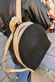Handmade Black Cream Backpack with Zippered Inner Pocket, Modern and Stylish for Daily Use - 5