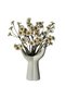 Cream Nordic Style White Color Bohemian Ceramic 16x11 cm Cube Vase Trend for Table Shelf Office Hotel Home Decor
