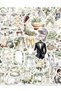 50PCS 50PCS Vintage White Wedding Floral Stickers Elegant Botanical Decals For Scrapbooking Invitati - 8