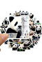 panda 50pcs 50PCS Cute Panda Cartoon Animals Graffiti Stickers DIY Phone Guitar Laptop Notebook Suit - 6