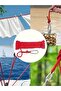 6mm 20M Red 10M (787.4Inch/393.7Inch) Specialized High-Quality Red Retrieval Rope with a Metal Clasp - 6
