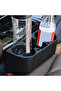 Leather Car Cup Holder: Add Stylish Storage to Your Vehicle with This Slotted Black Car Seat Box - 2