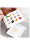 SeamiArt 12 Grid Mini Watercolor Palette With Cover Lllustrated Children's Hand Painted Wave Palette