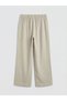 Trendlucky Women's Linen Look Trousers with Elastic Waist and Contrast Detail - 6
