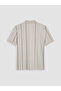 Esvab • Modern & Distinctive Devrik Roba Collar Striped Pique Men's T-Shirt - 8