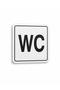 لافتة تحذيرية من PVC Sembol Bay WC مقاس 12 × 12 سم مطبوعة بالأشعة فوق البنفسجية سهلة التركيب - 2