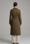 Women's Stylish Belted Seasonal Trench Coat Khaki 31211 - 2