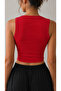 Halter Neck Taupe Thick Trim Body Bluz - 2