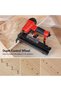 Air Brad Nailer Gun 50 mm, 2-in-1 Nail Gun/Upholstery Stapler, 18G Nails & Type 90 Staples - 5