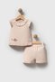 Sweet Rose Self-Patterned Breathable Fabric Baby Girl 2-Piece Summer Set