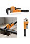 36 Inch Pipe Wrench 900mm Industrial Heavy Duty Adjustable Pipe Tool with Hardened Steel Teeth High Torque Handle - 4
