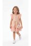 Floral Embroidered Ruffle Trim Buttoned Bag Dress for Girls - 3