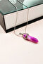 Pink Akit Natural Stone Chain with Handmade Design Pendant: 3.5 cm Chain: 20 cm Boxed - 3