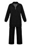 Oysho Fabric Stone Zippered Tunic Pants Double Set 0282-01 Black - 5