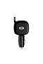 شاحن سيارة سريع بقوة 78 واط مع كابل تايب سي قابل للسحب - 3 مخارج (PD 30 واط + USB QC 18 واط) - 2