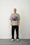 Men's Printed T-Shirt Short Sleeve Crew Neck Relaxed Fit Tee - Dyed Gray - 3