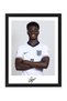 Bukayo Saka, England, Euro 2024, Soccer Gift , Autographed Poster with Frame 30x40cm - 2