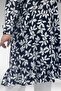 68040 Plus Size Skirt Ruffled Mango Tunic - Leaf Pattern Black - 2