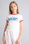 Regular Fit Crew Neck Printed Ribbed Short Sleeve T-Shirt Girls H7239A826Sm - 3