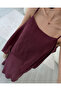 Wine Cloak Detailed Dress - 3