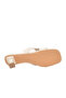 Beige Buckle Women's Heeled Slippers - 5
