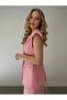 Women's Set with Double-Breasted Vest and Padded High-Waisted Trousers - Dusty Pink - 3