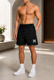 Ny New York Printed Seasonal Relaxed Lycra Black Men's Shorts - 2