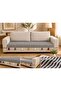 Tasseled Striped Linen Sofa Cover Only Covers the Seating Area (210X 85 cm) - 2