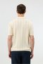 Natur Zipper Collar Striped Knitwear Men's T-Shirt - 6
