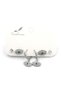 Glb-Stl41414 Multiple Eye Earrings - Silver