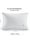 ® Premium Supersoft Stripe Pillow Standard Size 50x70cm /20''x 28'' Light Weight White Back Sleeper Hotel Quality Pillow, Pack of 4 - 4