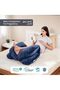 ® U-Shaped Full Body Maternity Pillow 57 inch with Removable Velvet Cover - Navy Blue - 5