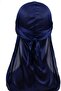 Navy Blue Unisex Durag Street Style Hip-Hop Bandana - 2