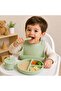 - Silicone Baby Feeding Set with Plate Bowl 10Pcs - Green - 2