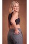 Women's Smoked Elastic Waistband 3-Pocket Zippered Parachute Sweat-Wicking Trousers with Back Pockets - 2