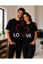 Unisex Oversize T-Shirt Lov Printed 100% Cotton T-Shirt Comfortable Fit (Single Price)