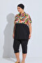 Plus Size Semi-Closed Hijab Swimsuit – Oversized Short-Sleeved Swimsuit Set - 4
