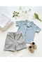 Boy's Holiday Casual Baklava Pattern Shirt 2-Piece Summer Top and Bottom Set - 2