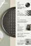 36 cm Stainless Carbon Steel, Perforated, Fireproof, Non-Stick, Large Size Pizza and Lahmacun Tray - 3
