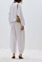 White Ellie Linen Balloon Pants - 3