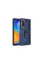 Huawei P Smart 2021 Case Sofia Silicone Cover with Ring - Navy Blue
