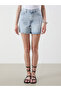 Two Mt Shop Quality Xside Blue Denim Straight Standard & Regular Women's Jean Shorts - 2