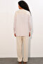 Women's Striped Woven Two-Piece Set 6750 - Beige - 6