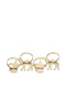 Golden Napkin Rings Set of 4 with Dallah and Camel from Malath - 2